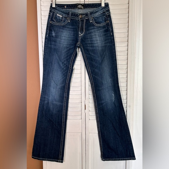 Express Denim - EXPRESS ReRock Boot Cut Blue Jesns size 2R bootcut stretch